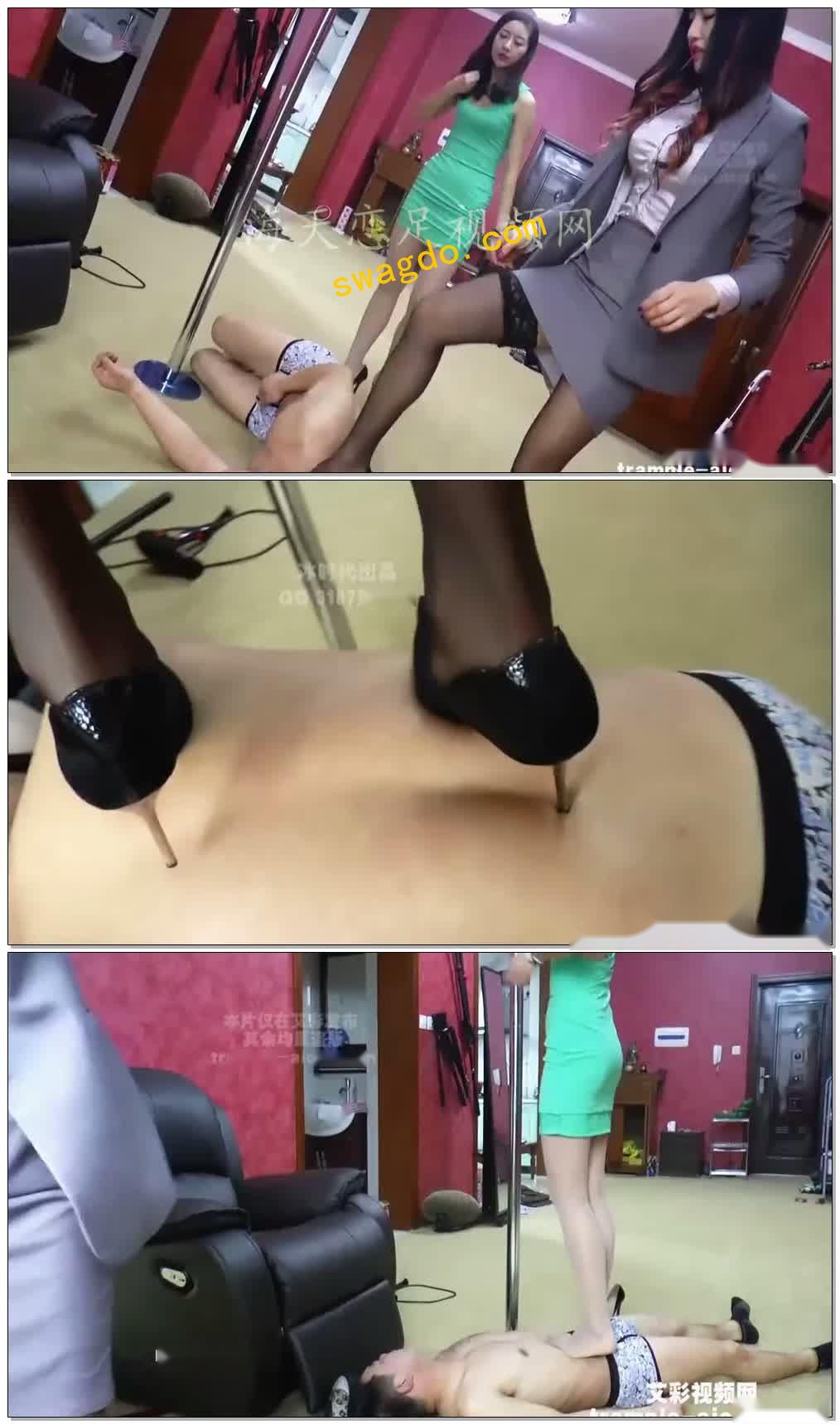 【冰时代】黑冰，松岛女神高跟踩踏男奴