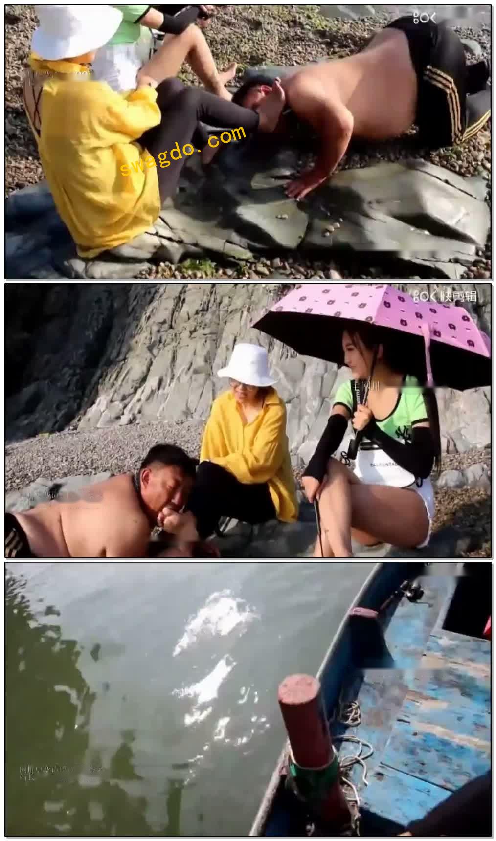 【梦溪】梦溪,冷依在海边调教拍摄中的一些花絮