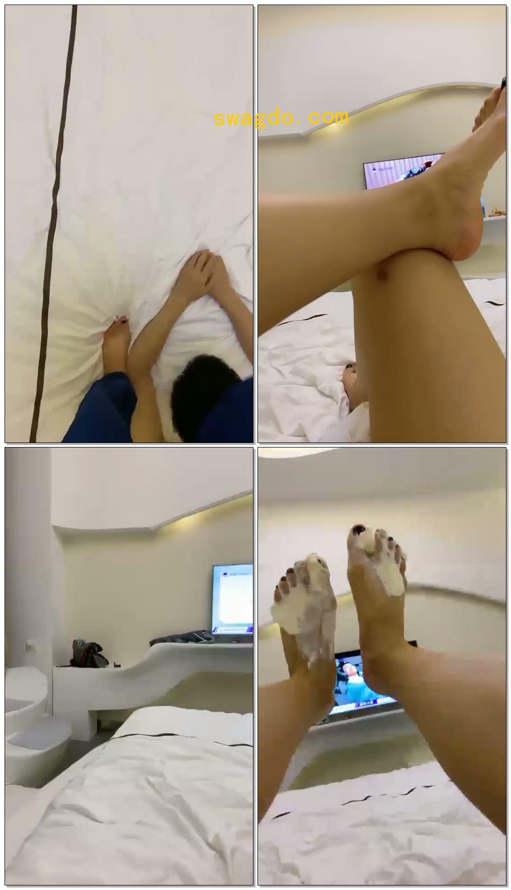 【短发S】舔吃脚上酸奶,真香!【27分钟】【标清】