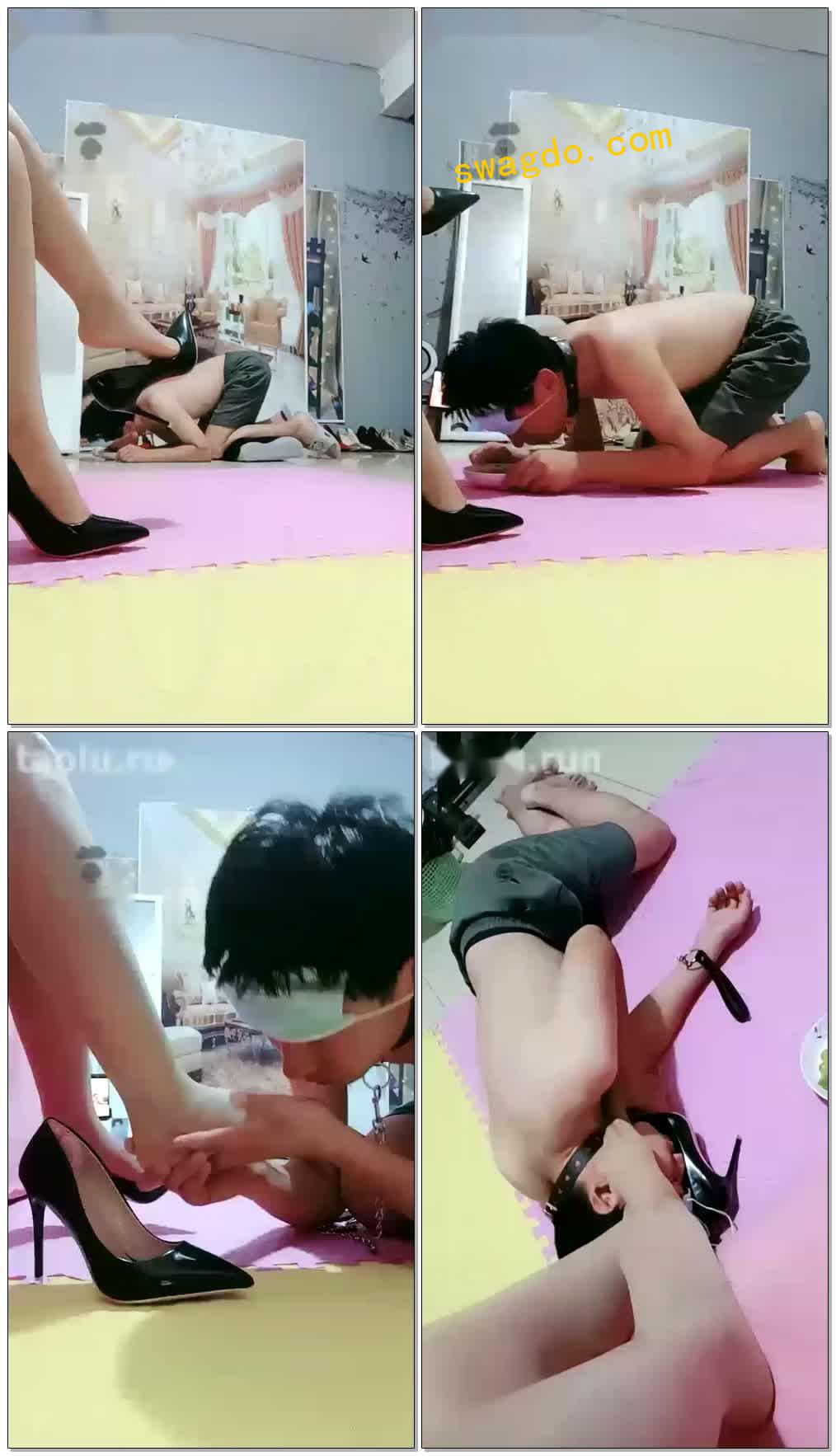 【林夕女王】贱狗喜欢吃主人踩过的食物喂食【64分钟】【高清】