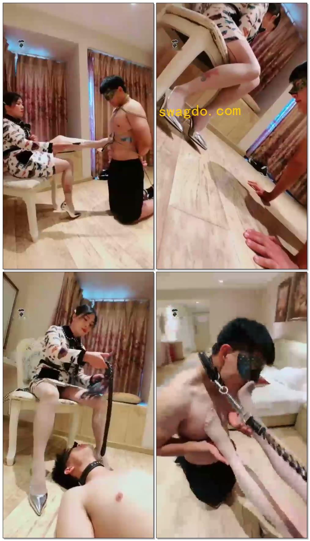 【瑾玲女王】玩一只肌肉男模【40分钟】【标清】