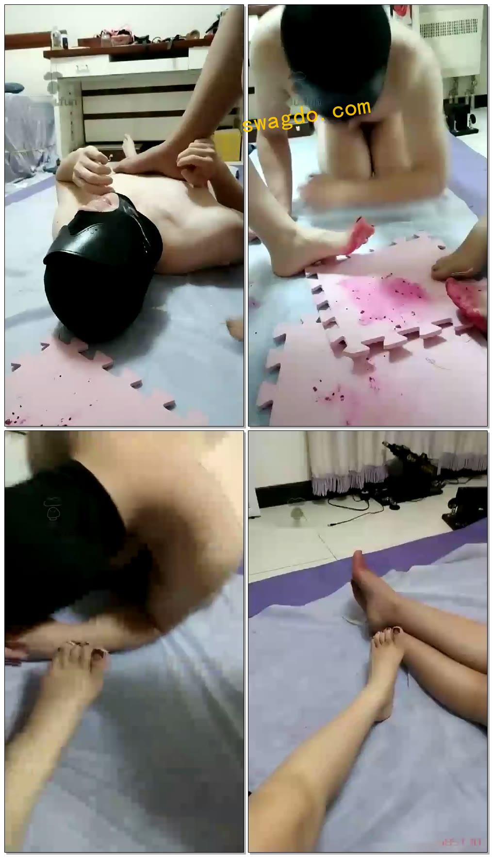 【芯瑶S&维维S】姐妹脚喂食，羞辱狗【45分钟】【标清】