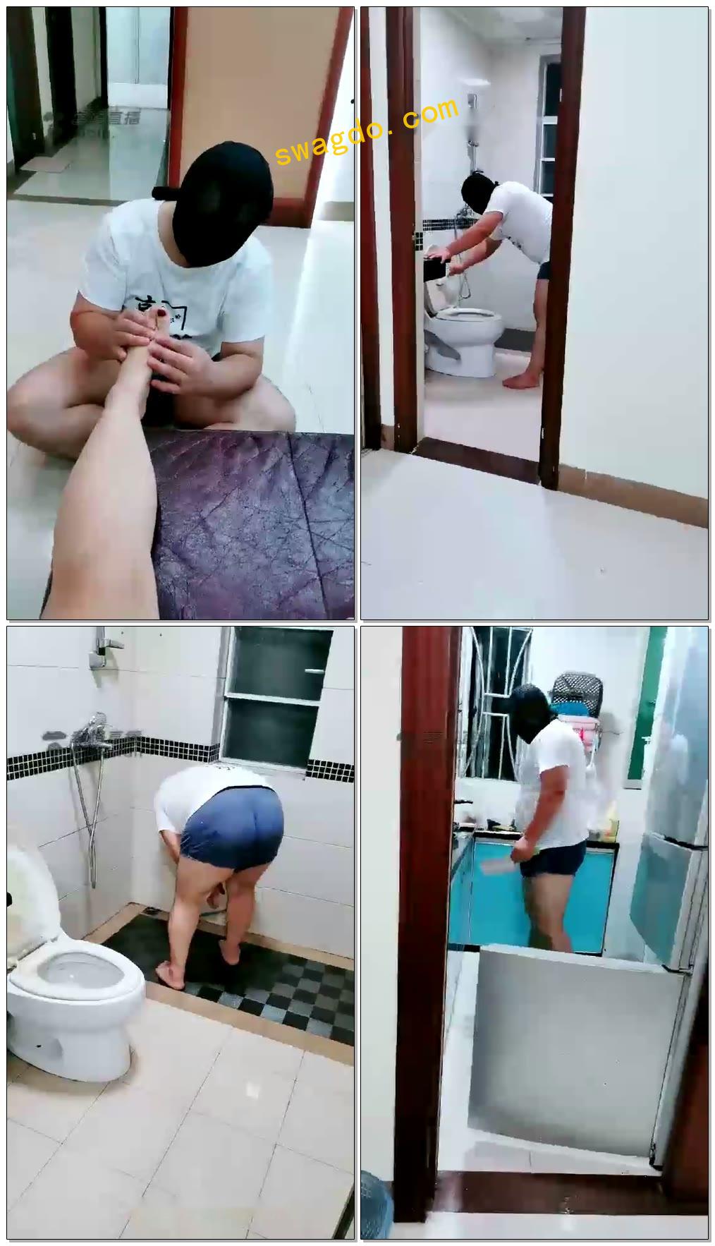 【郭照Queen】继续监督家务狗捏脚做家务【44分钟】【标清】