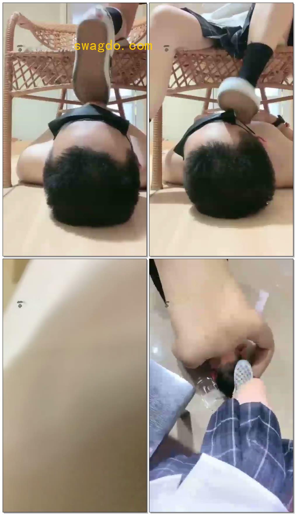 【绘子学姐】棋盘格鞋底+草莓味圣水+臭白丝味圣水【35分钟】【标清】