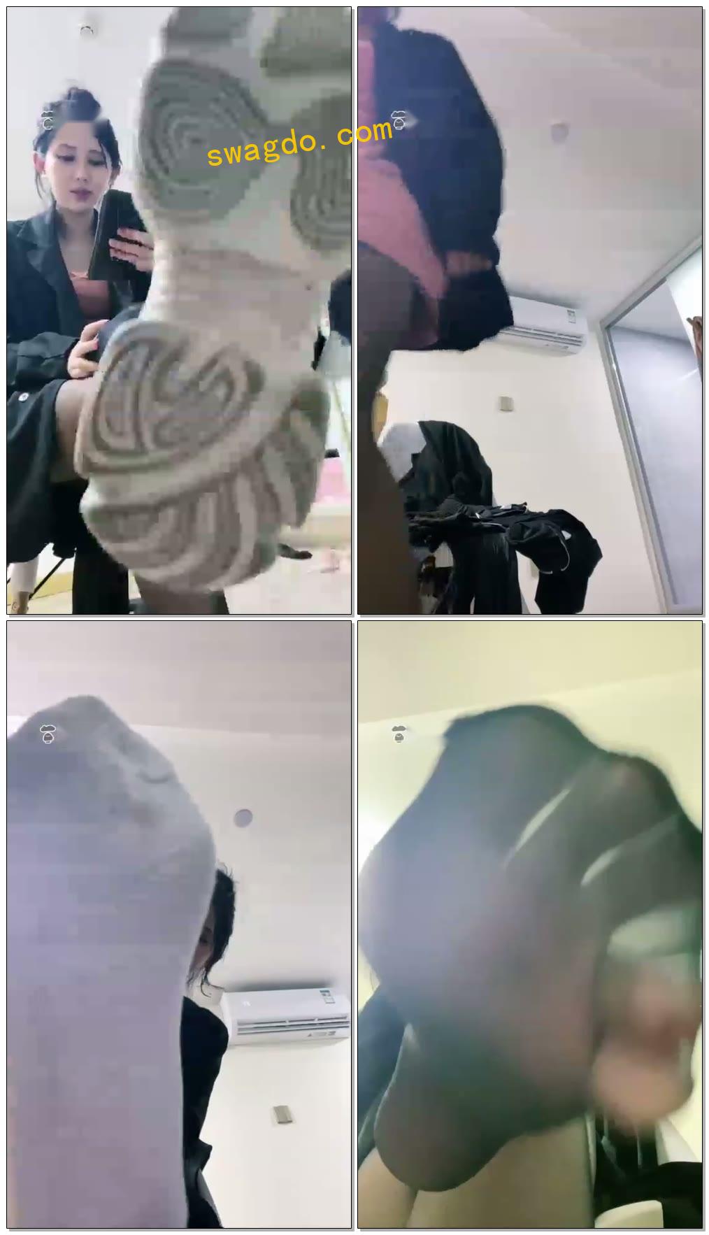 【上海芭比】第一视角红绿灯夹心棉袜套丝袜臭球鞋【42分钟】【高清】