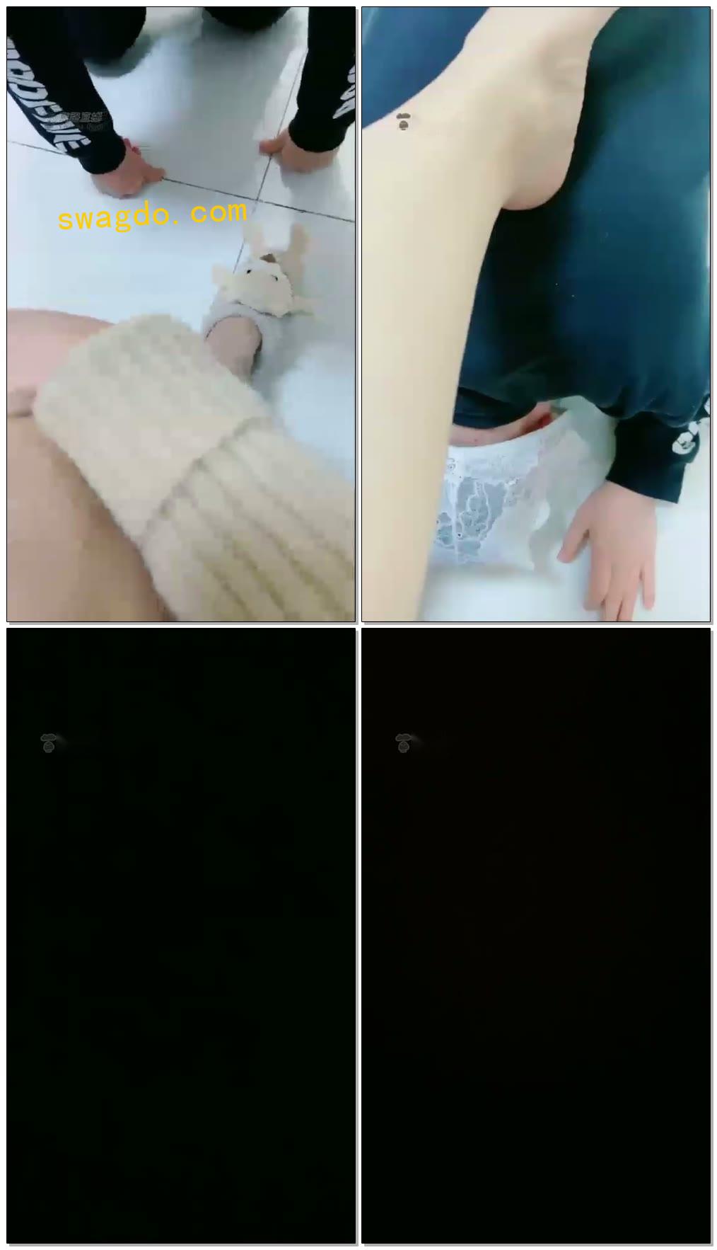 【短发S】可爱棉拖美脚玩狗喝圣水【43分钟】【高清】