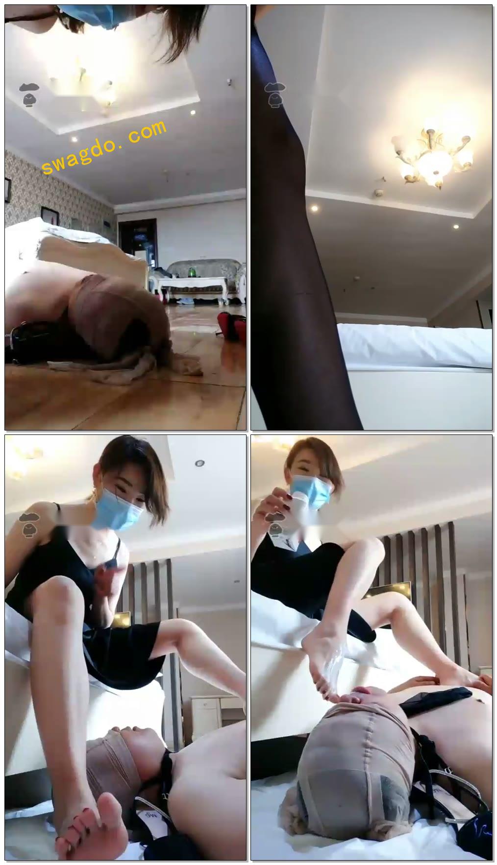 【暖狐S】新人第一次,钻胯踩踏恋足耳光,黑丝喂食裸足洗脚水,内容丰富【72分钟】