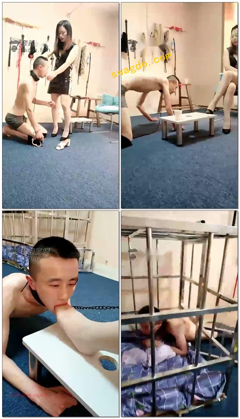 【唯雅S】开发新奴，双狗，口水，深喉【67分钟】