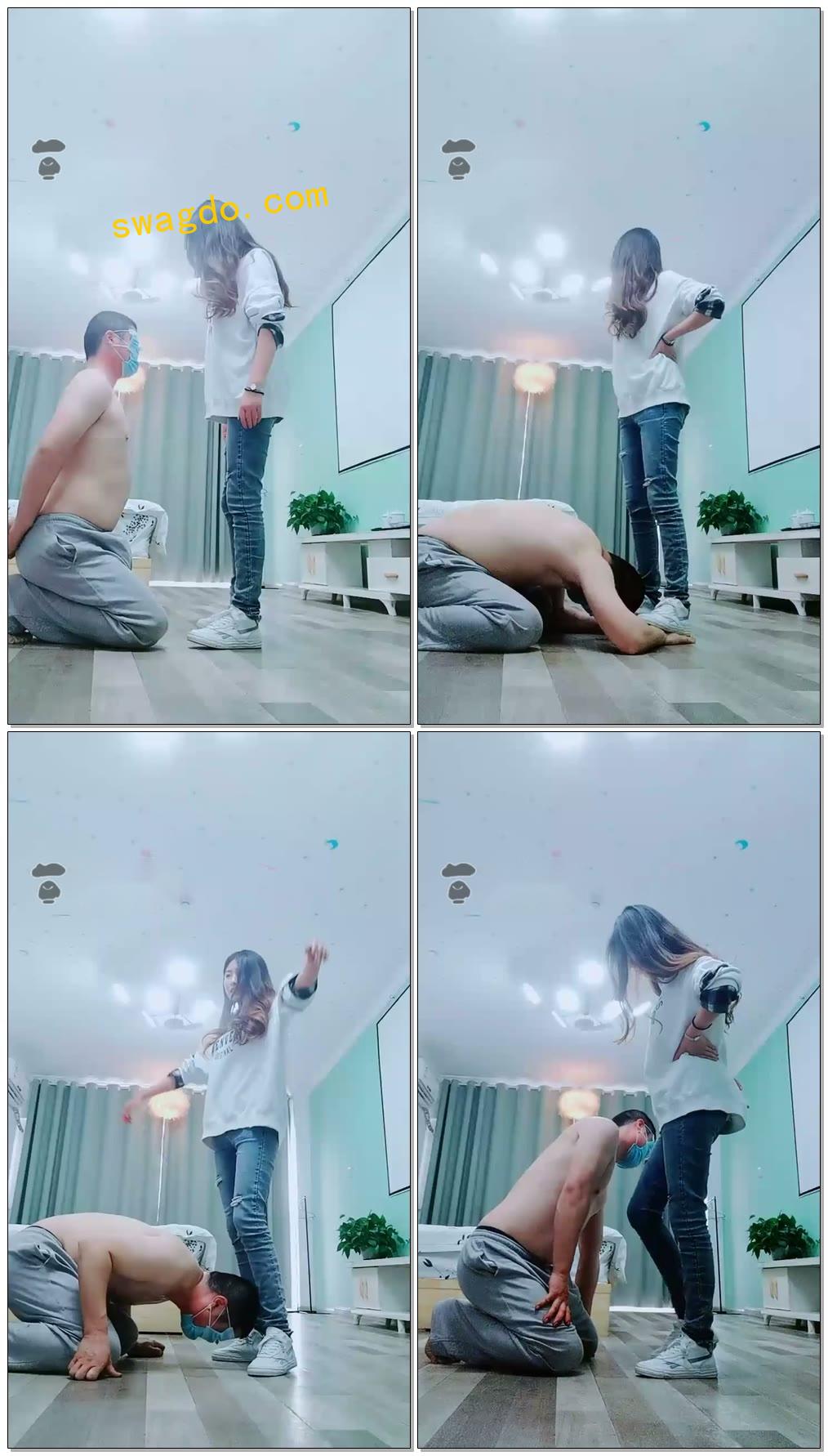【梓晨S】小骚货刚从外面回来就爬到主人脚下,JJ痒了【48分钟】