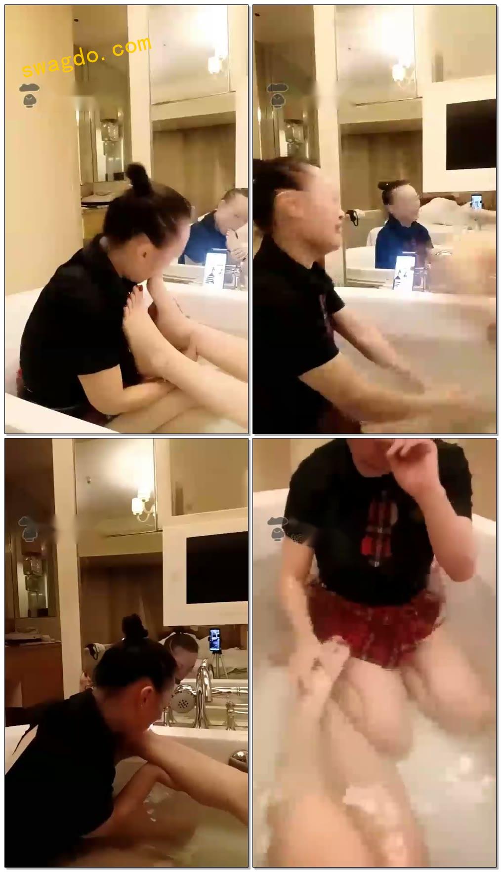 【MH女慕乐】伺候主人沐浴,按摩、舔脚,狂扇耳光瞬间被揍哭【23分14秒】