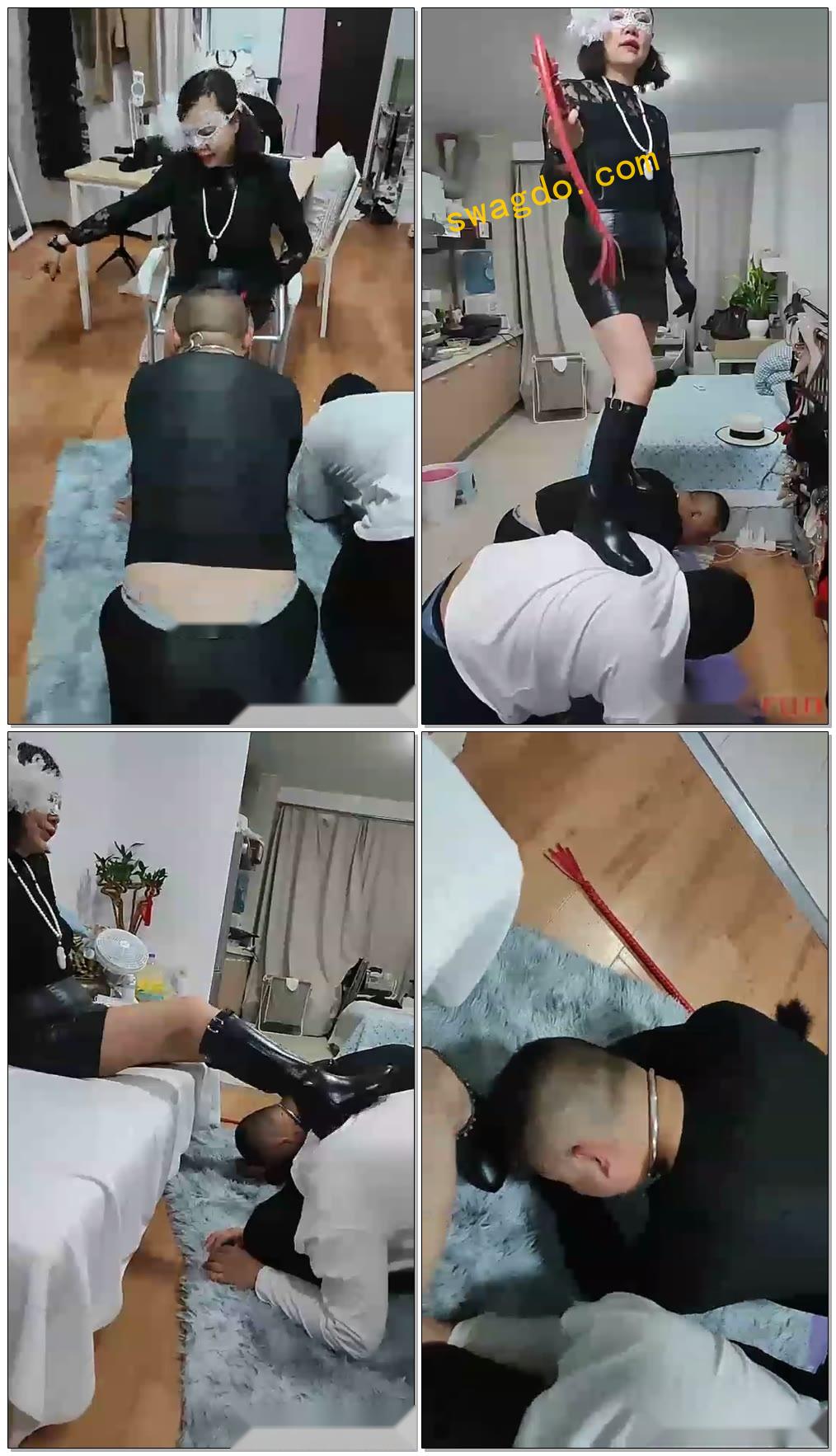 【乐爷】女王调教三贱狗【46分钟】