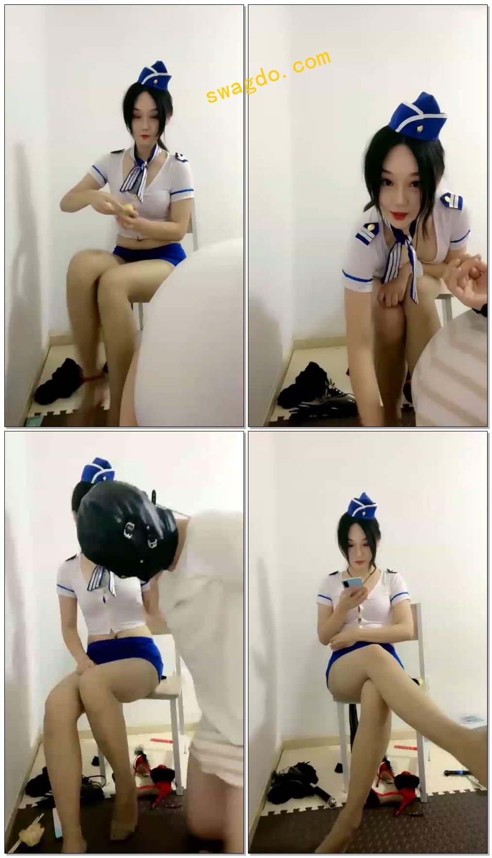 【倾慕s】绿m狗潜入漂亮单身空姐邻居家偷原为被严惩喂食【62分钟】