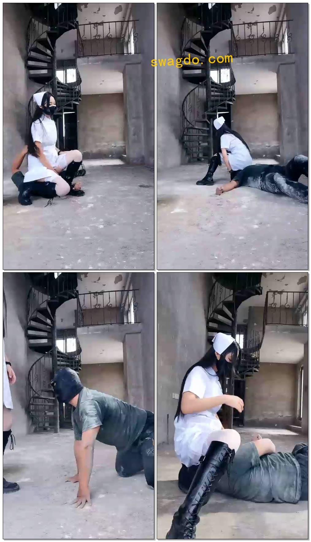【猫神大人】（皮靴爆踹）女护士威胁病人签卖身契（上）【20分钟】