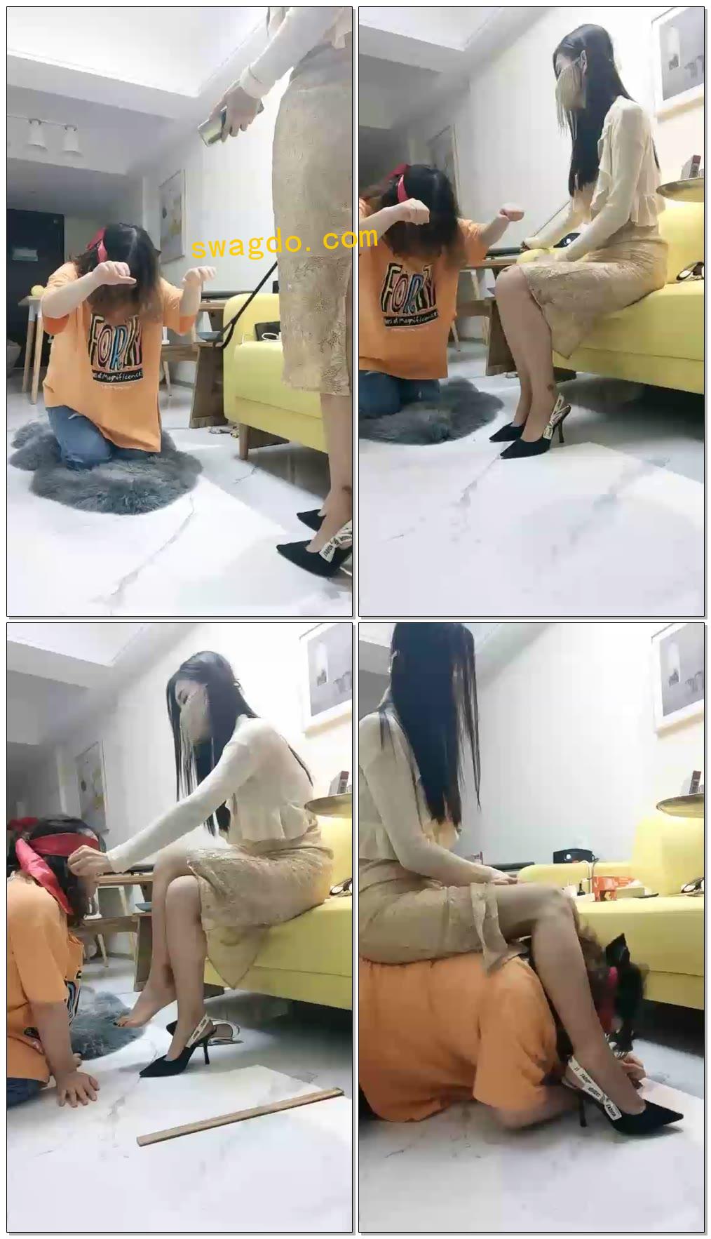 【女攻驾到】调教女奴，SP，舔脚（独）【32分钟】