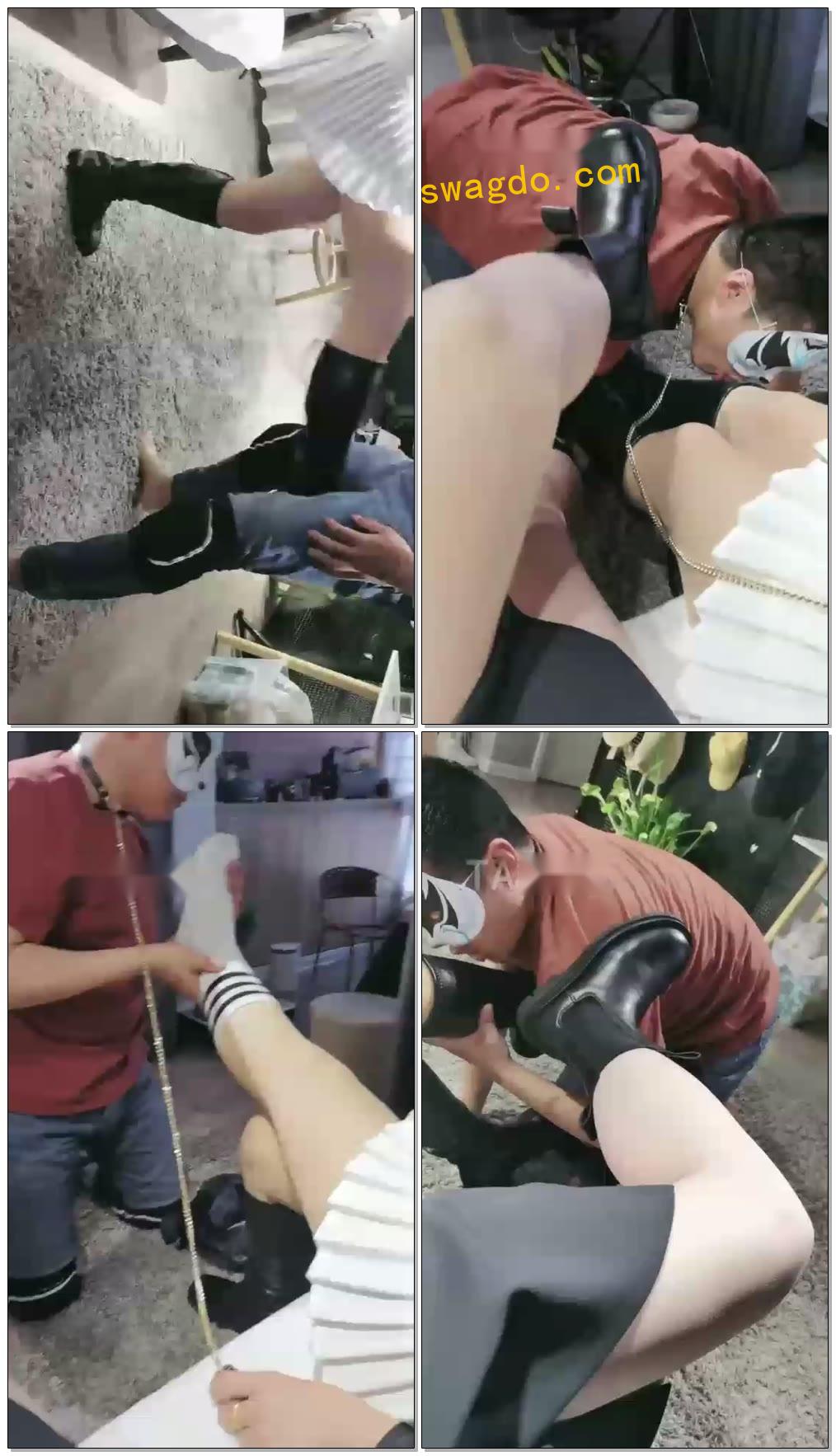 【乐爷s】双女王调靴奴踢裆舔靴【30分钟】