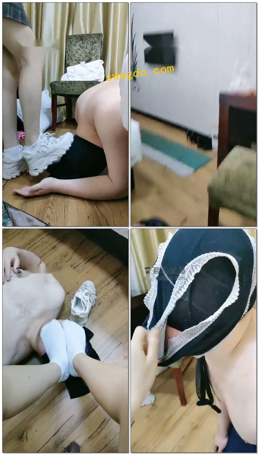 【丫丫啊】夜跑后的脏运动鞋让狗舔干净【38分钟】