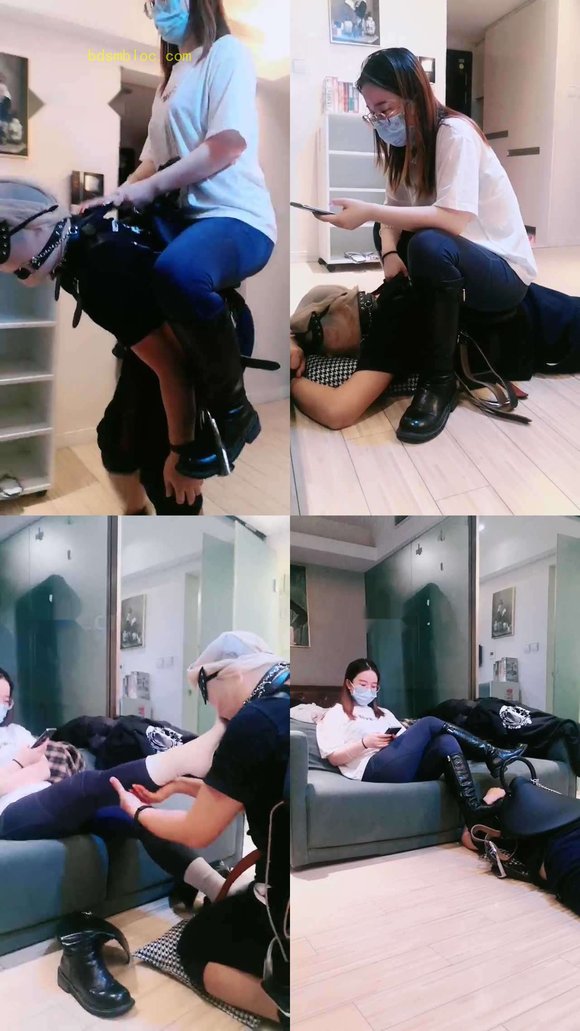【甜音】犬化马化训练-马鞍骑二脚奴隶马