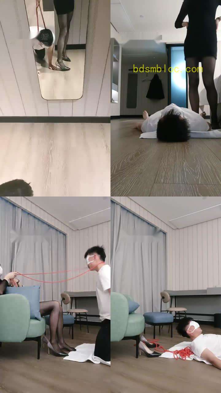 【米小唐】高跟黑丝塞嘴踩奶狗