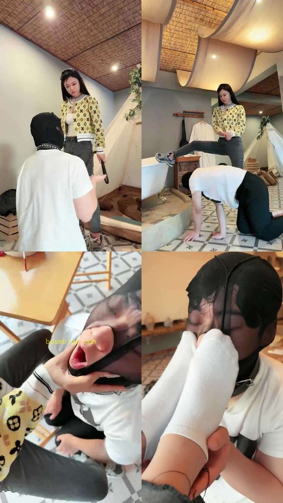 【妮可】强制闻运动鞋白袜/胯下遛狗/吊鞋