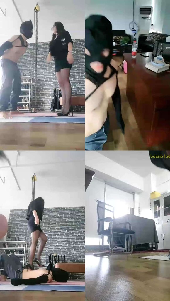 【咩祖】双女王虐狗，踢跨耳光喂食洗鞋底