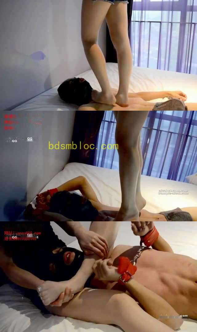 【奴隶岛】肉丝全体重踩脖子、美腿绞杀