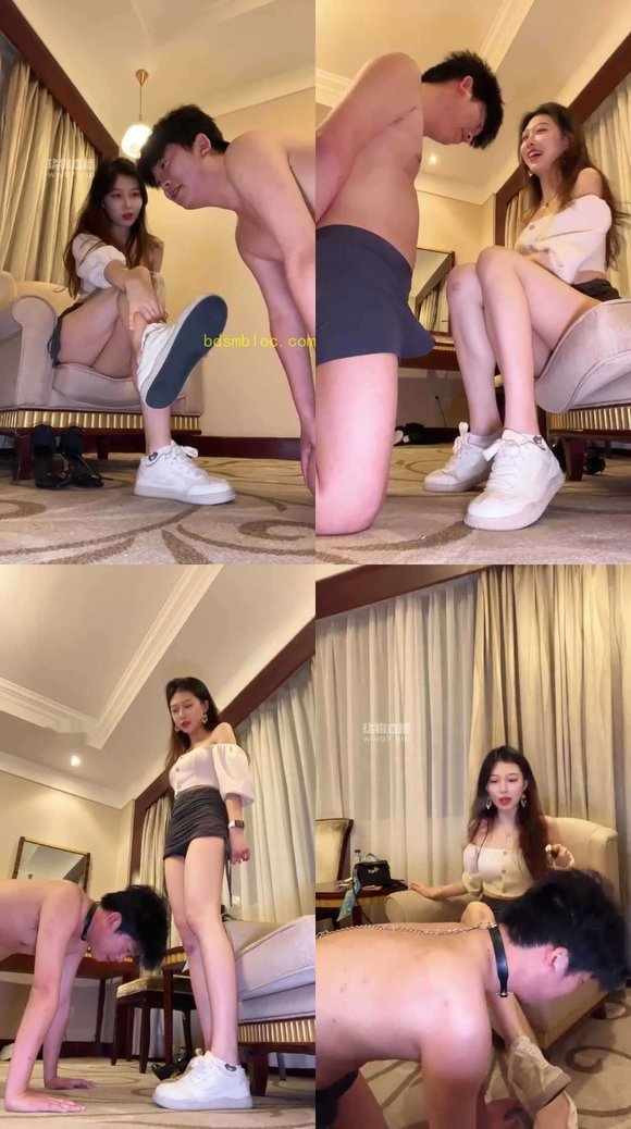 【佳佳】调教第一次现实的狗