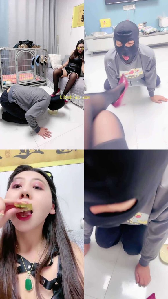 【伊兮夫妻】舔圣水冰块-腋下喂食-锁奴求虐