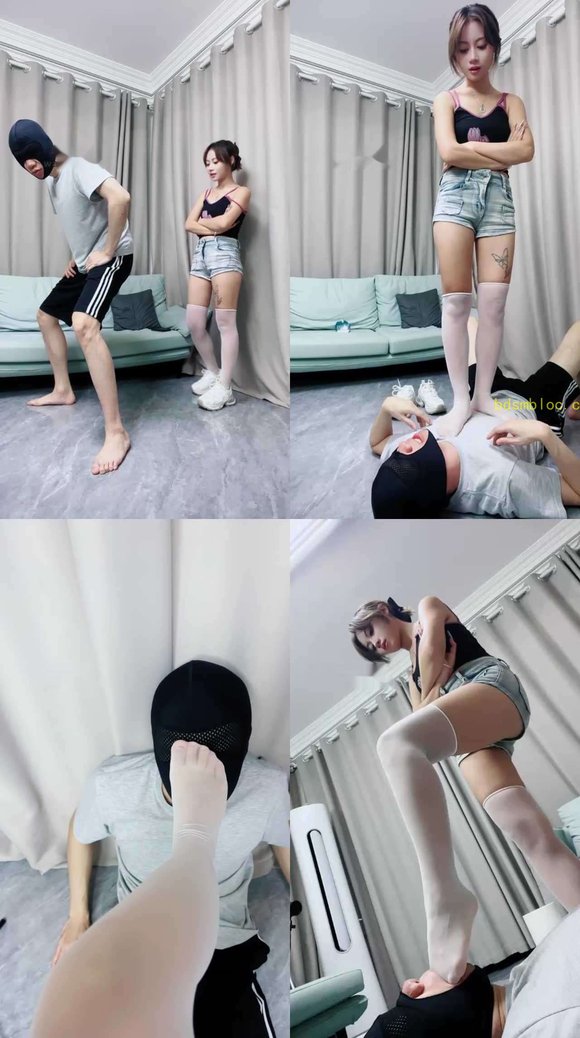【橙子】小白鞋白丝重度踢踹虐杀