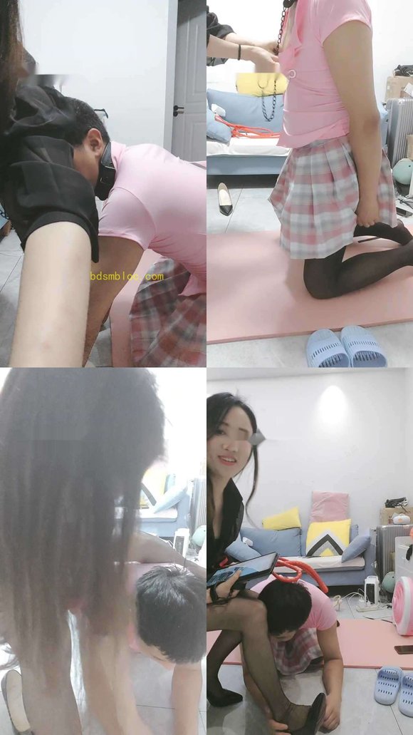 【伊伊S】变装奴胯下辱/打手心/黑丝高跟狂舔