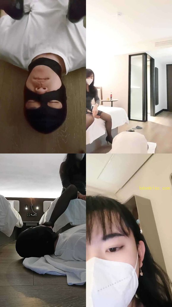 【米小唐】开发新狗高跟虐乳/勒脖黑丝脚深喉