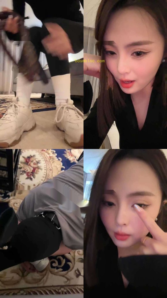 【美女祖宗】脚底崇拜者-运动鞋白棉袜