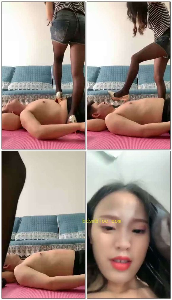 【灵灵】黑丝高跟狠踩