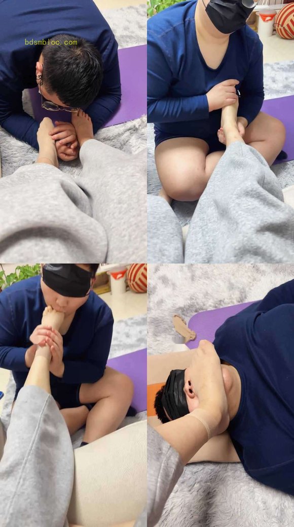 【埋汰】肉丝脚踩虐家奴