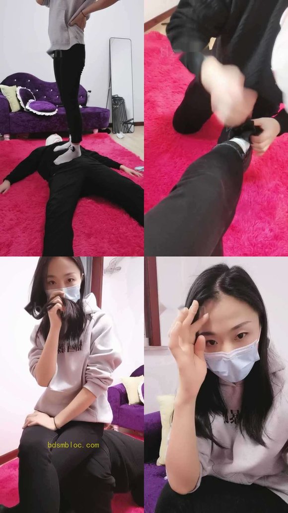 【凌儿女神】臭脚捂脸窒息/踩踏/骑马骑脖