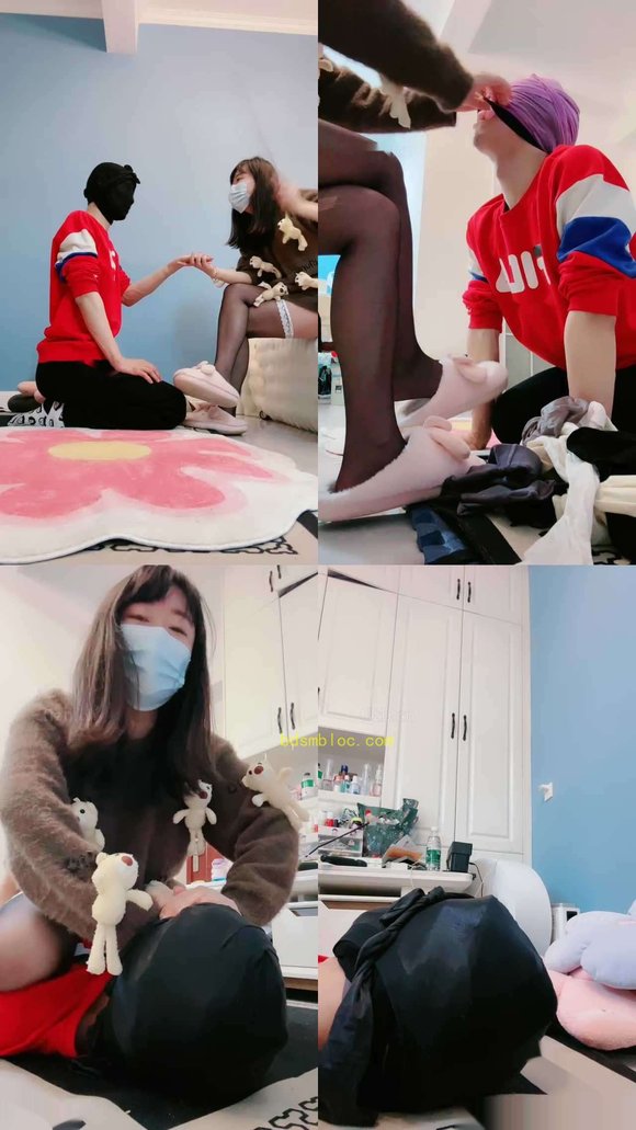 【桃子老师】重度打手心/裹头窒息