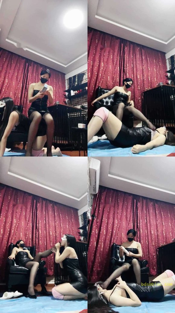 【冷颜】黑丝美腿踩虐你们的女神犬