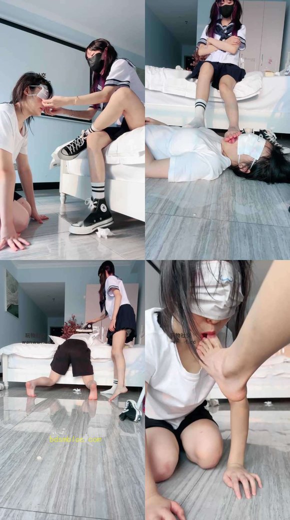 【奶味小仙女】玩母狗-脏鞋塞嘴/脚深喉喂酸奶浓痰