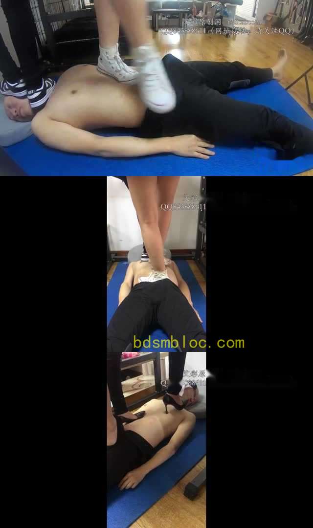 【微微女王】和闺蜜一起玩奴 耐克 匡威 高跟踩踏