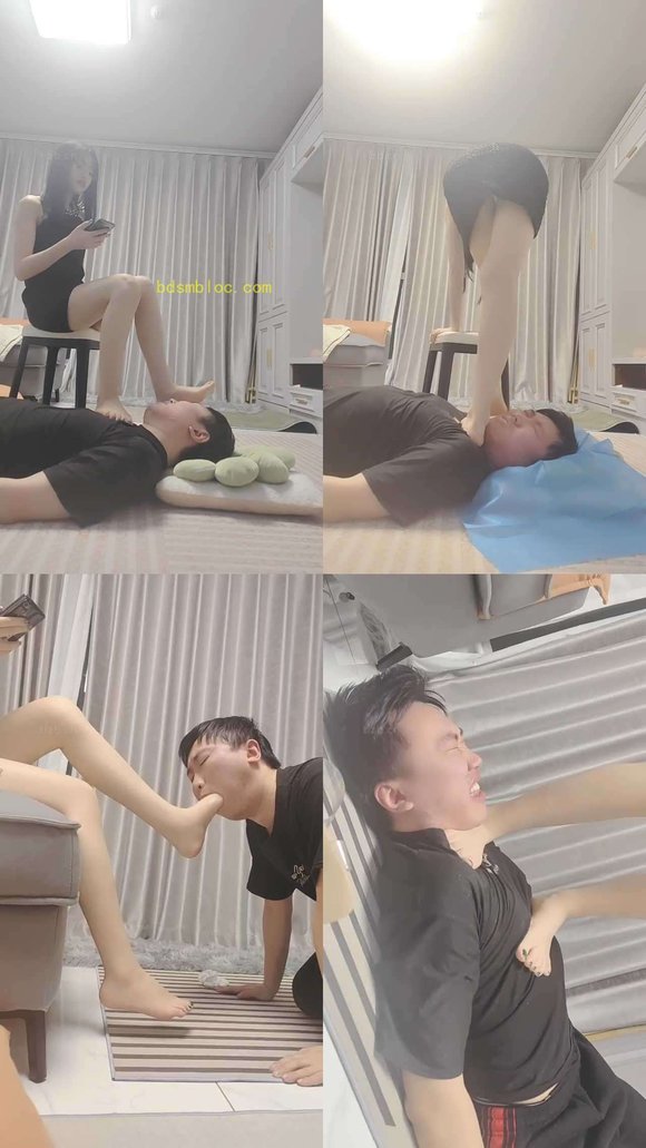 【丫丫】全体重踩踏/裸足踩狗脸/深喉