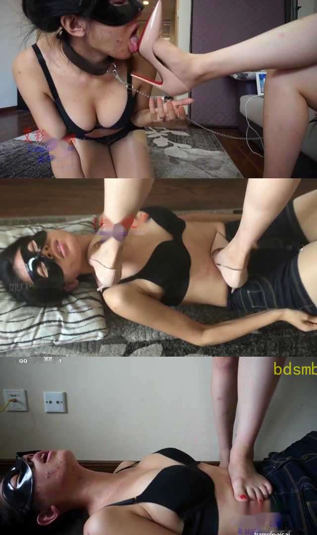 【小妮女主】小妮S超性感高跟，极度虐踩母狗(超细鞋跟全体重）