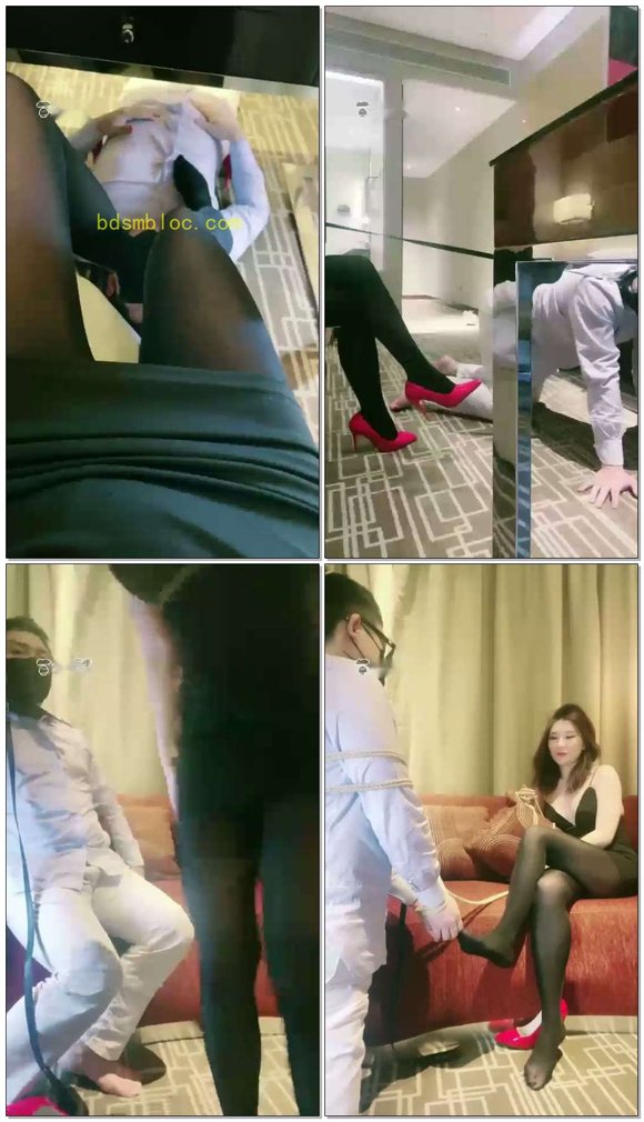 【久玄S】调教男同事，建立脚崇拜意识，捆绑，踢裆，喊妈妈（下）