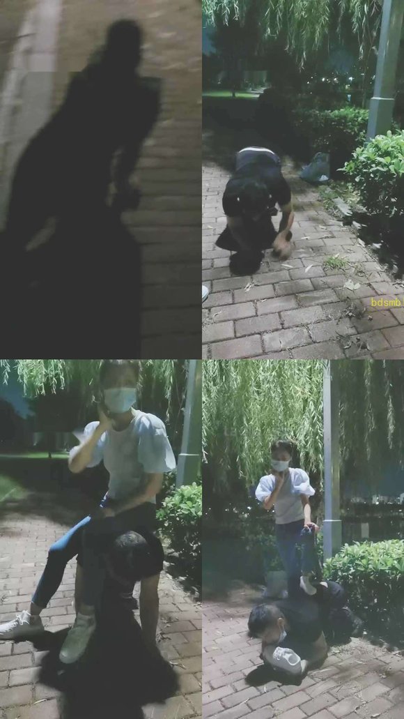 【凌儿】深夜户外-鞭打/小白鞋踩虐/舔脏鞋/骑马