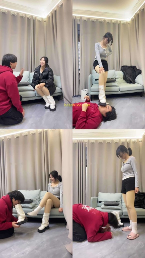【素人挖掘机】白靴白棉袜气味控制虐