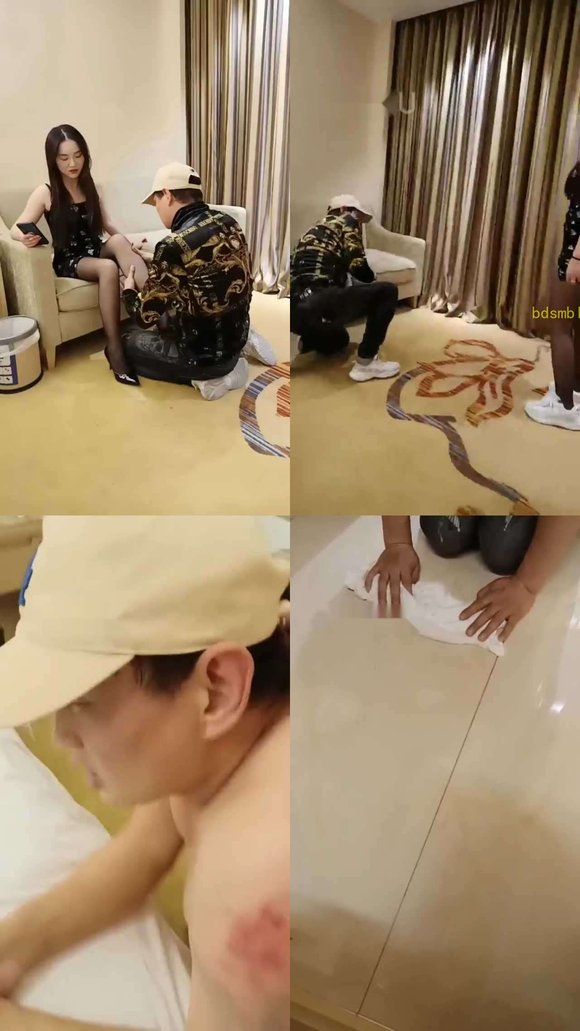 【虞美人】网红模特黑丝高跟+小白鞋暴虐