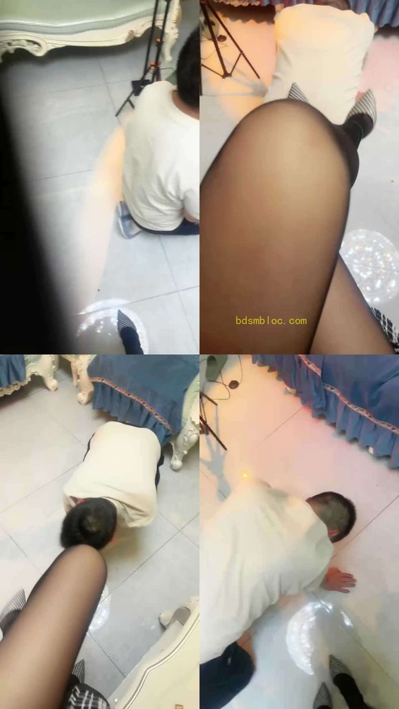 【灵灵】高跟黑丝踩虐恋足舔