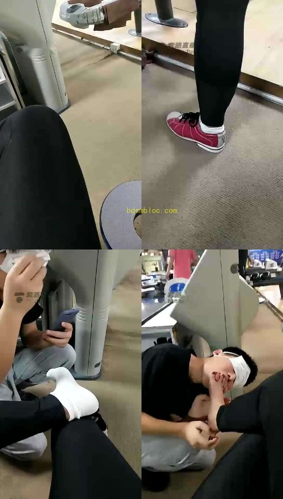 【都市艳主】保龄球馆，运动棉袜，贱奴跪舔，臭气熏天运动鞋