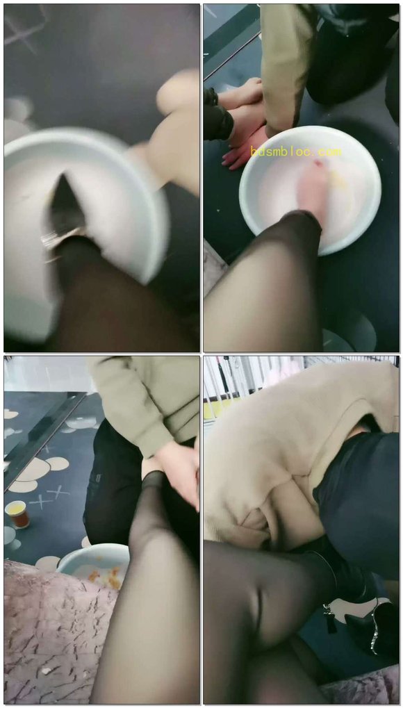 【沐颜s】沐颜s和若莞双主TJ圈养奴的早餐