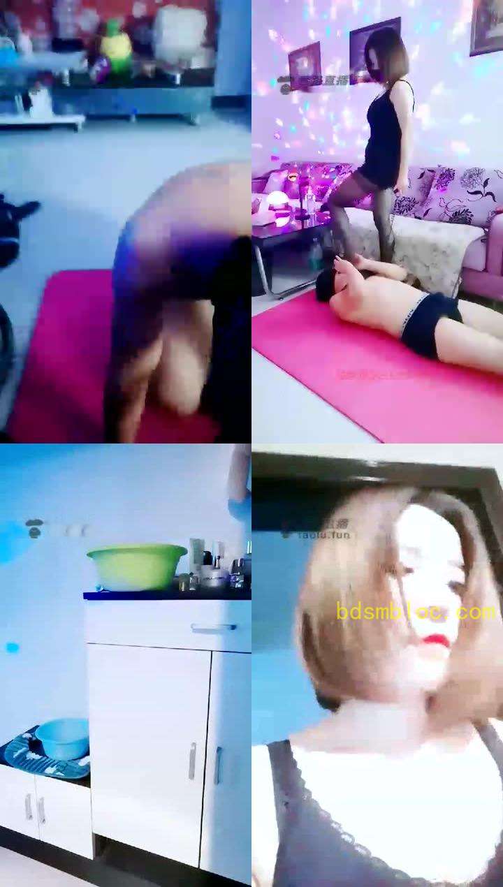 【丽妃S】舔黑丝钻胯踩脸羞辱贱狗