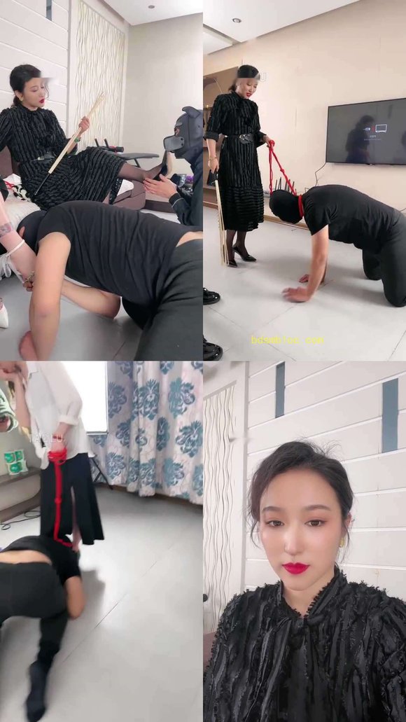 【鑫儿教头】随意玩耍双私奴/羞辱/鞭打/骑马/遛狗