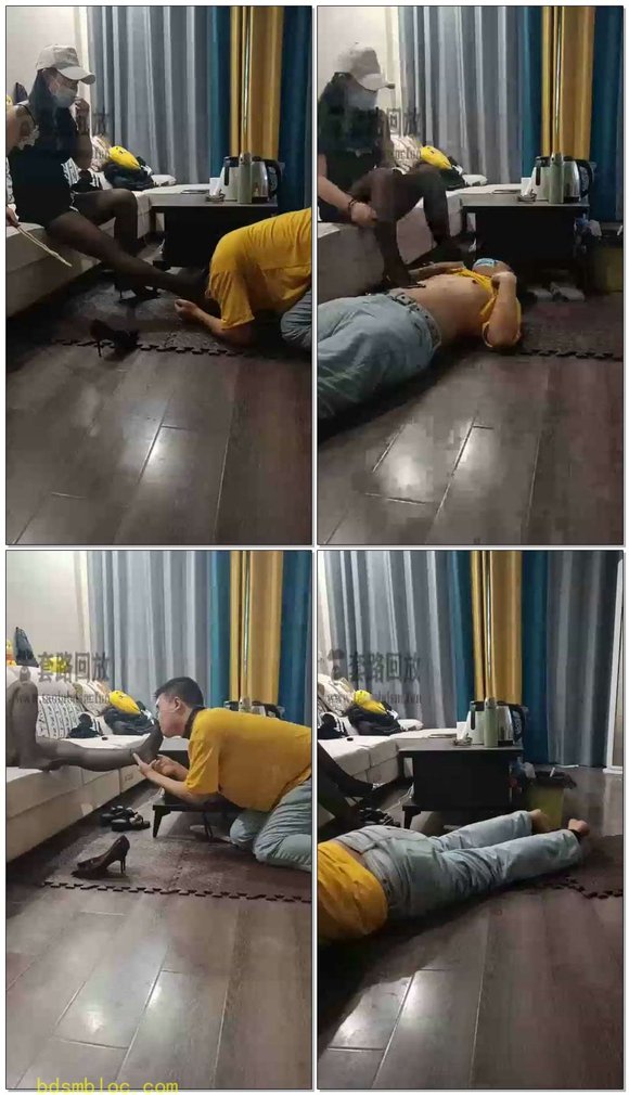 【套路第一帅男神】重庆极品辣妹子调教耳光，鞭打，踩手，骑马，舔高跟鞋，踩头，虐乳